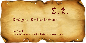 Drágos Krisztofer névjegykártya