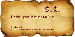 Drágos Krisztofer névjegykártya