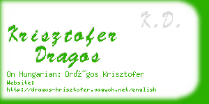 krisztofer dragos business card